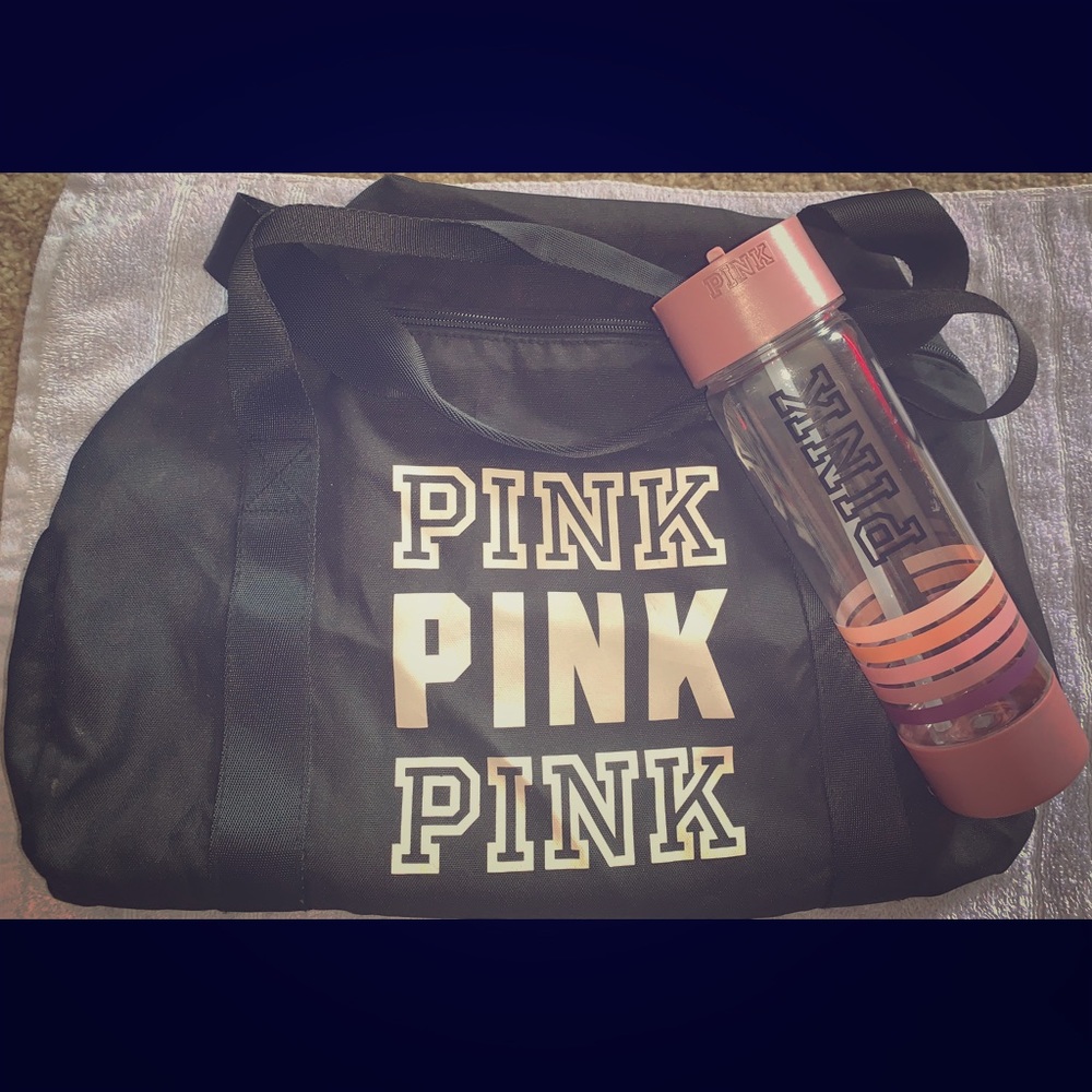 PINK Gym bag & water bottle
